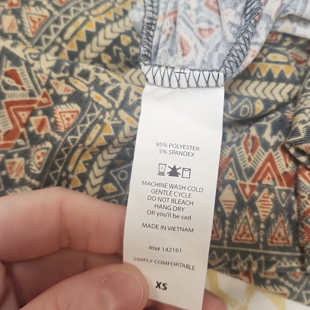 NWT LulaRoe fitted jersey dress, size XS - Picture 7 of 8